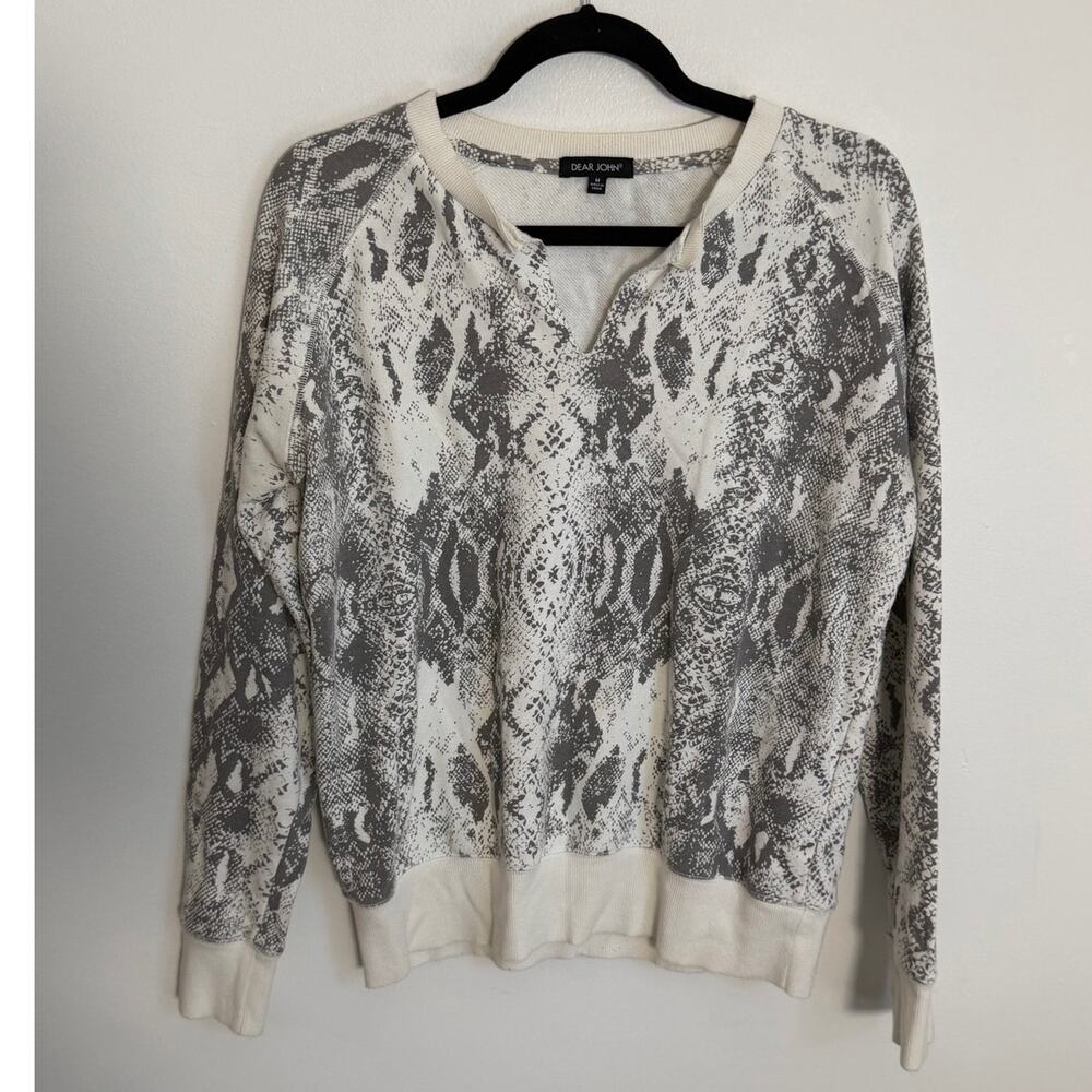 Dear John Snake Print Long Sleeve top size small